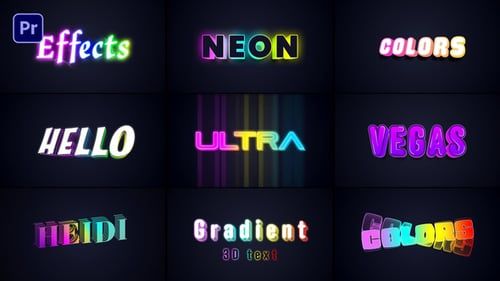 3D Gradient Text Effects