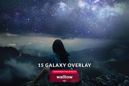 Galaxy starry night milky way photoshop overlays