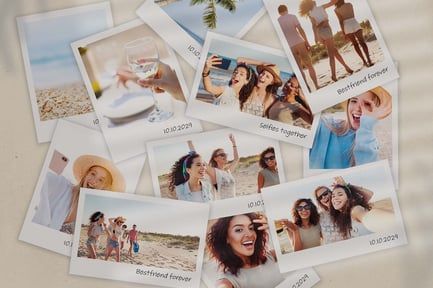 Pile of Photos Collage Mockup