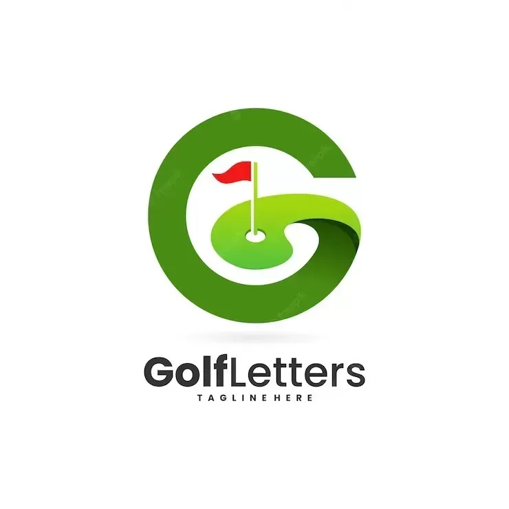 Golf letter g logo with gradient color concept