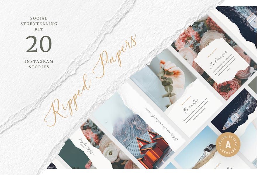 Ripped Papers — Instagram Templates