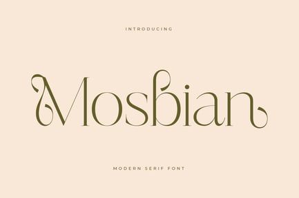 Mosbian Modern Serif Font