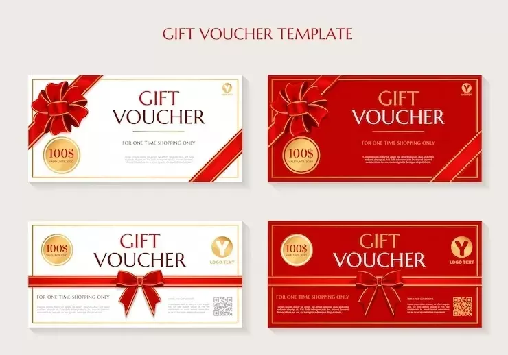 Gift voucher template set