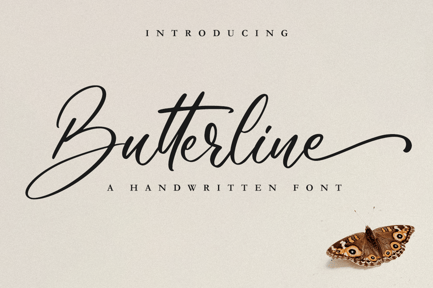 Butterline – Wedding Font