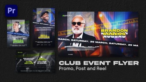 Club Event Flyer. Promo, Post and Reel | Premiere Pro