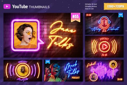 Neon Podcast YouTube Thumbnails