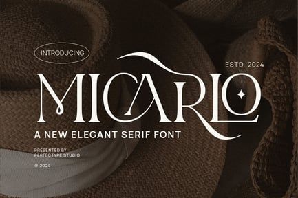 Micarlo Elegant Ligature Serif Font Typeface