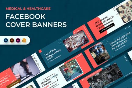 Medical Healthcare Facebook Cover Banner Template