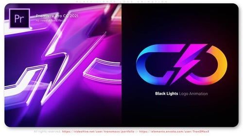 Black Lights Logo Animation