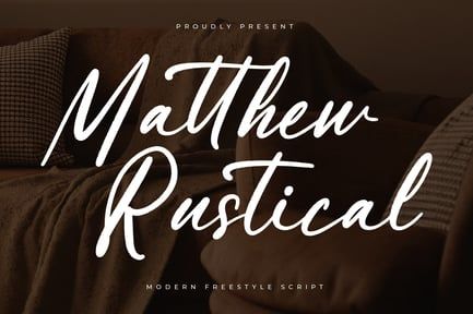 Matthew Rustical Modern Freestyle Script