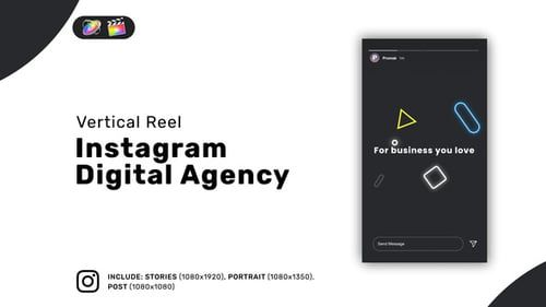 Instagram Digital Agency Vertical Reel for FCPX