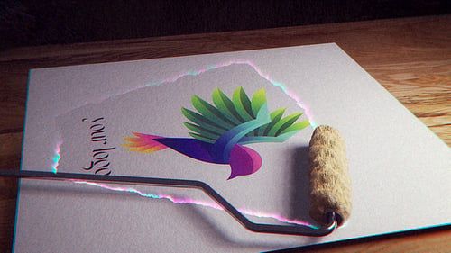 Paint Roller Logo Reveal