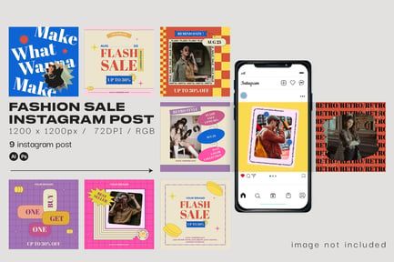 Fashion Sale Social Media Post Templates