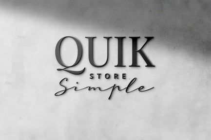 Quik Emboss Logo Mockup