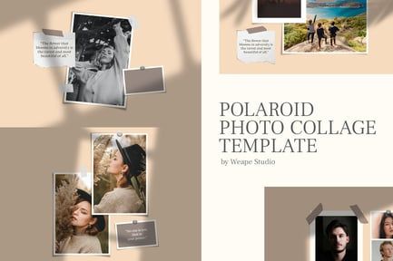 Polaroid Photo Collage Template