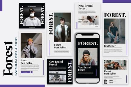 Forest – Instagram Post & Story Templates