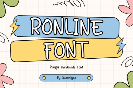 Ronline – Playful Handmade Font