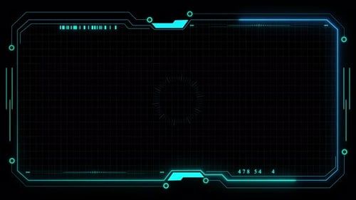 Digital HUD Futuristic Video Frame Digital Technology Scifi Frame Interface Lines Background