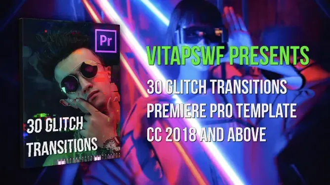 30 Glitch Transitions Pack – Premiere Pro Templates | Motion Array