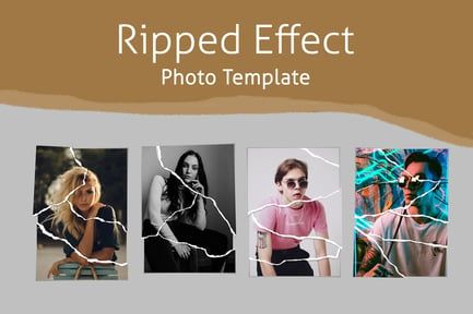 Ripped Effect Photo Template