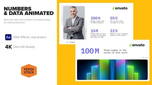 Numbers & Data Statistics Animated