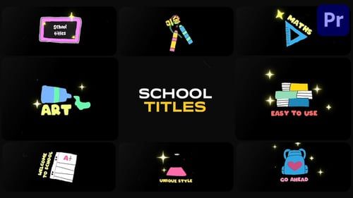 Colorful School Titles for Premiere Pro