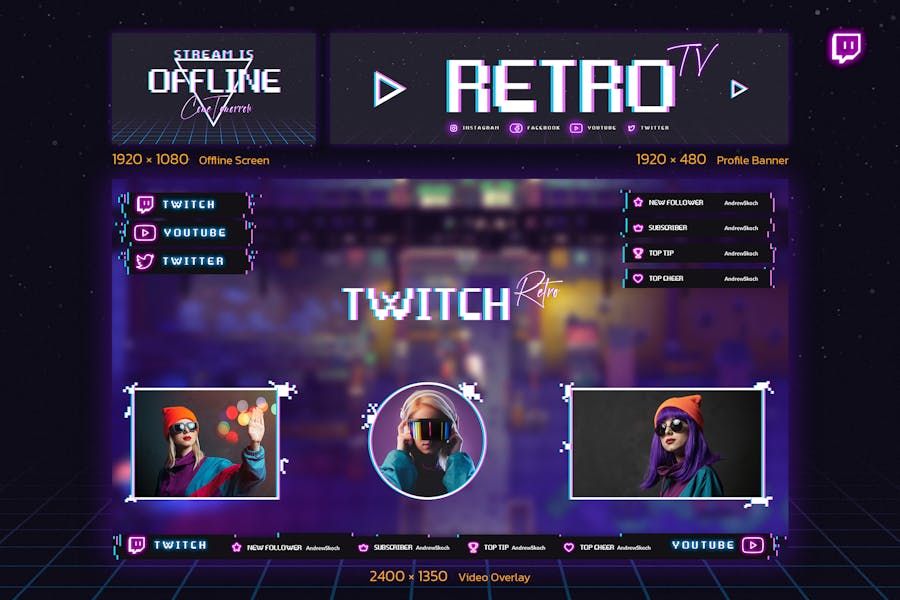 Retro Gaming Twitch Kit