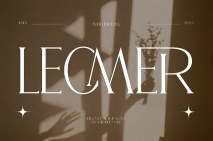 Lecmer Elegant Ligature Serif Font Typeface