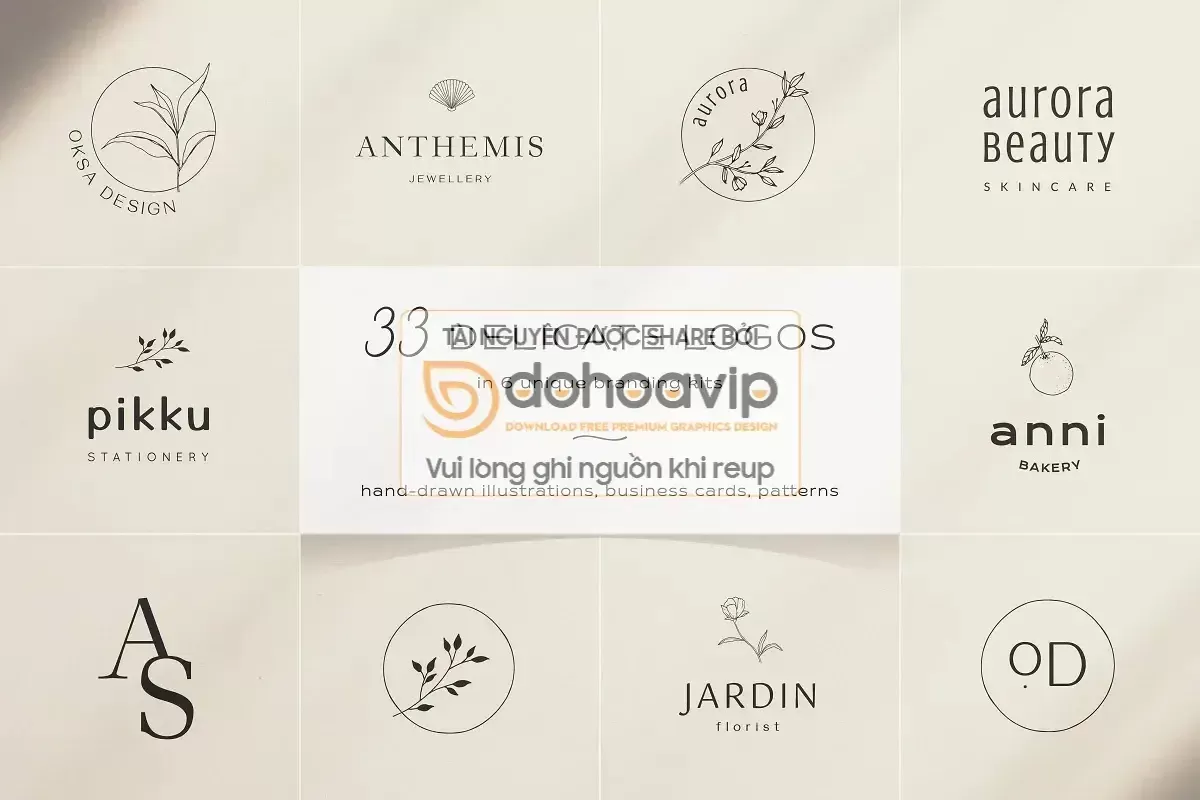 33 logo tinh tế ~ 6 bộ thương hiệu