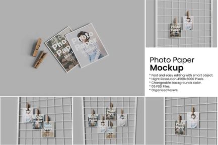 Photo Paper Mockup