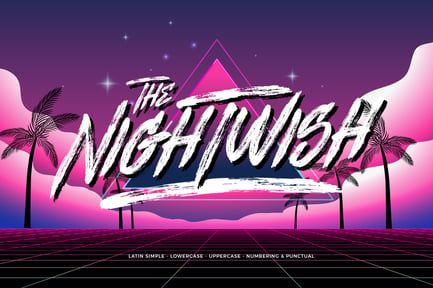 Nightwish – Disco Script Retro Font