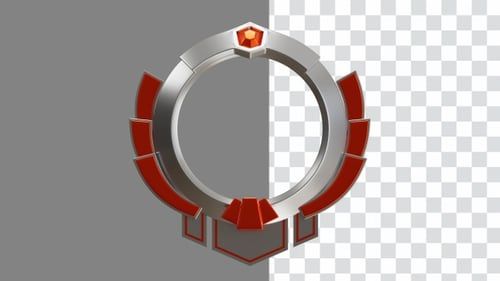 3D Animation of Stunning Red And Silver Tier Frame Perspective | Alpha Channel