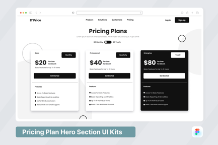 D’Price – Pricing Plan Hero Header