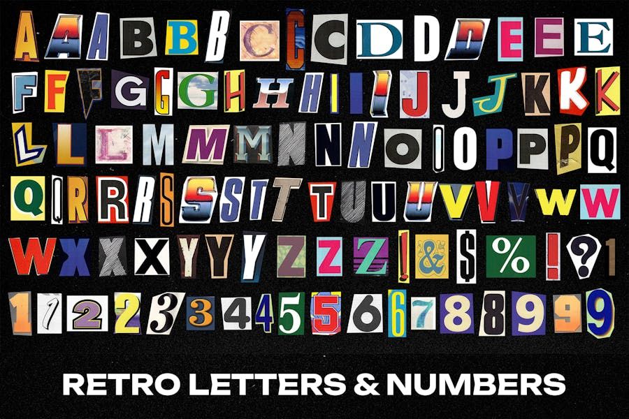 Retro Letters & Numbers