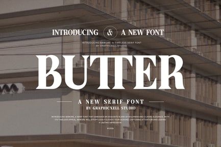 Butter Elegant Serif Font Typeface