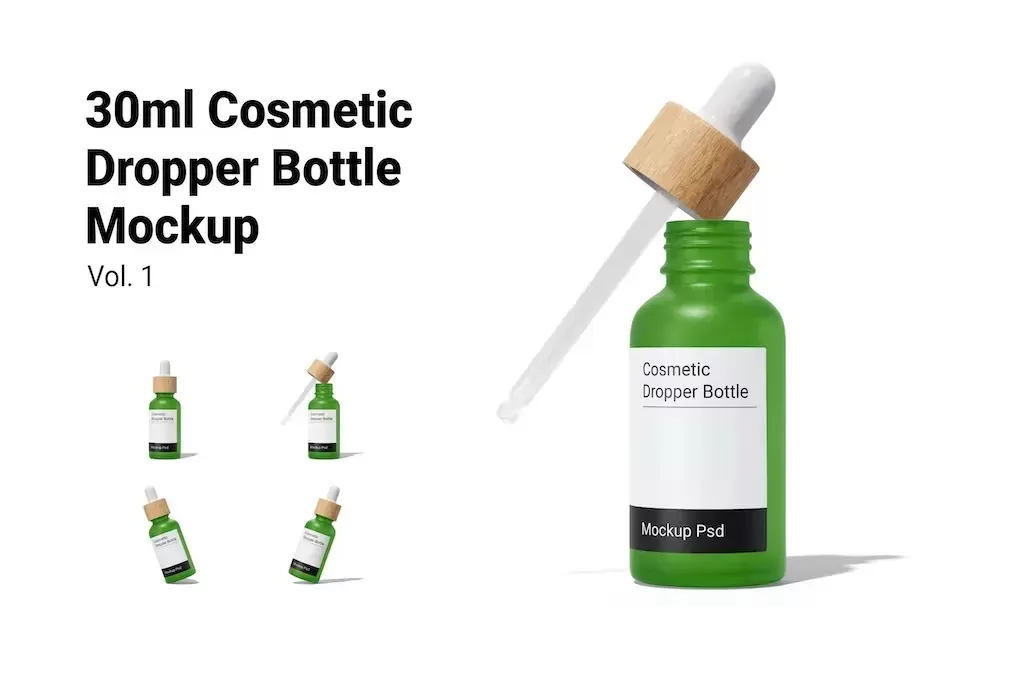 Cosmetic Dropper Bottle Mockup Vol. 1