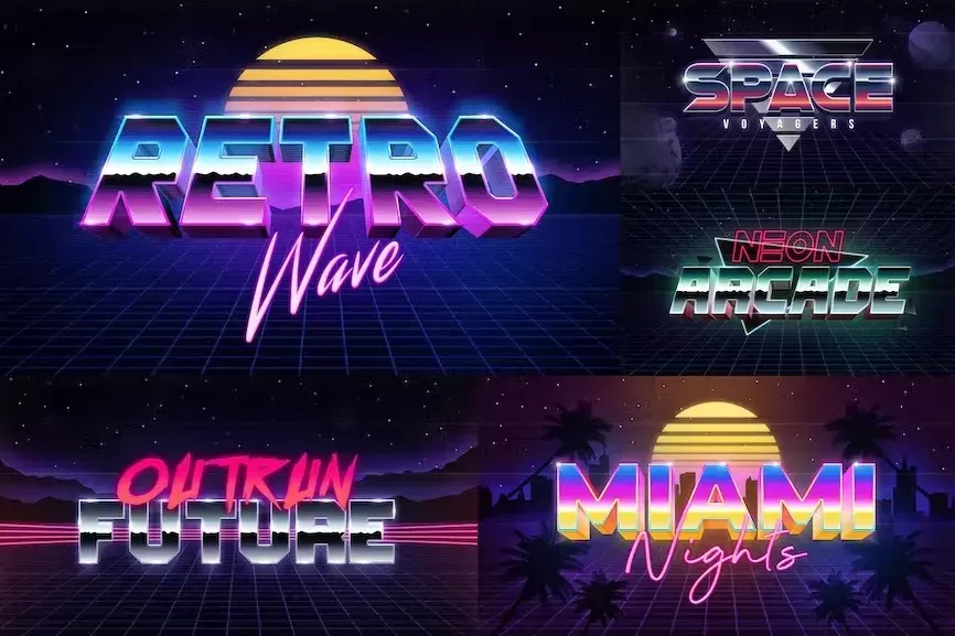 80’s Retro Text Effects Vol.2