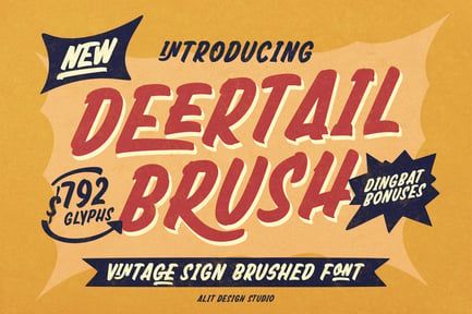 Deertail Brush Typeface