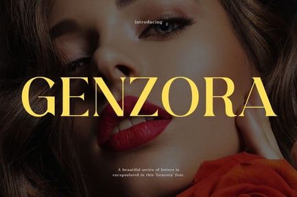 Genzora Modern Serif Display Typeface