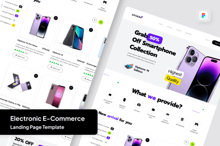 Electronic Ecommerce Landing Page