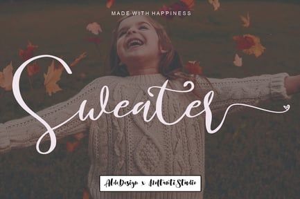 Sweater // Wedding Font