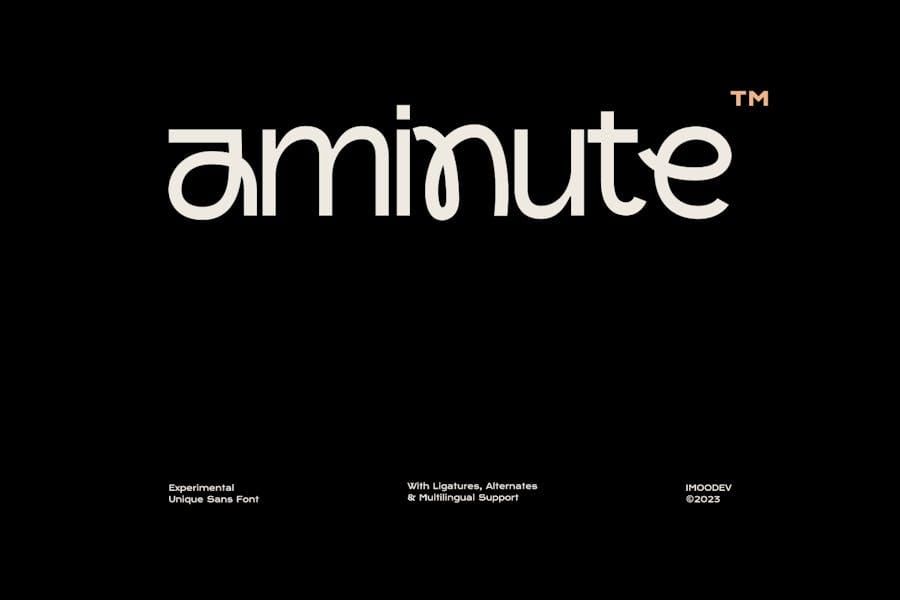 Aminute – Experimental Unique Sans Font