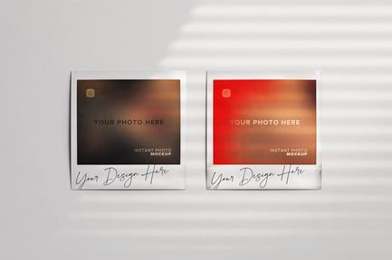 Two Instant Pictures Mockup