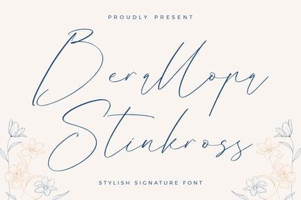 Berallopa Stinkross Stylish Signature Font