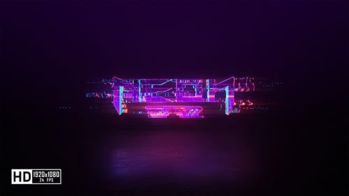 Glitch Neon Logo Reveal