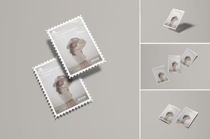 Postage Stamps Mockup