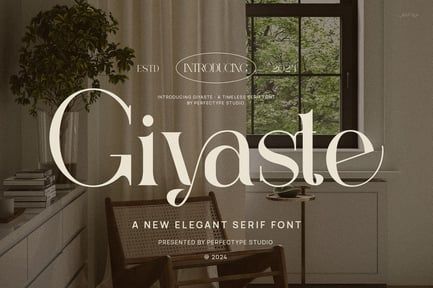 Giaste Elegant Ligature Serif Font Typeface