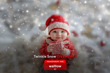 Twinkle snow transparent PNG photo overlays