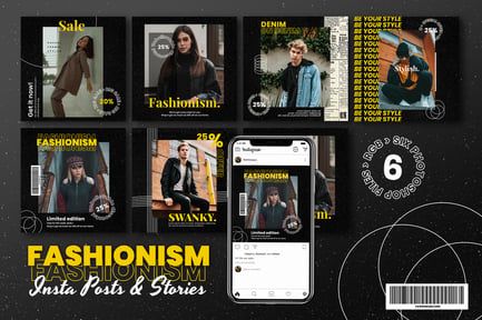 Fashionism Instagram Post & Story Template