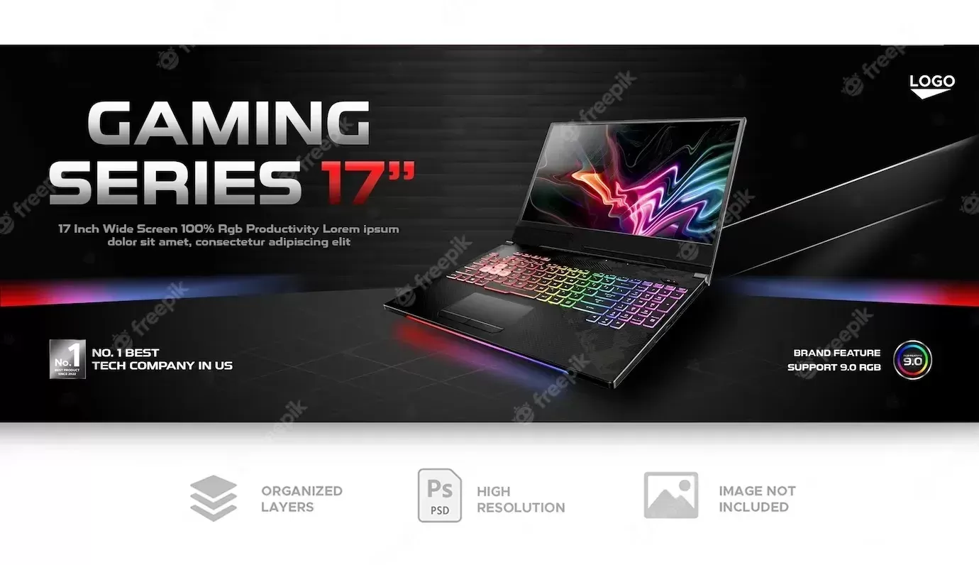 Gaming laptop sale promotion banner